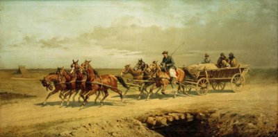 Seven-Horse Team in Debrecen by Alexander von Wagner